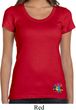Ladies Yoga Shirt Hippie Sun Patch Bottom Print Scoop Neck Tee T-Shirt