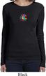 Ladies Yoga Shirt Hippie Sun Patch Middle Long Sleeve Tee T-Shirt