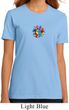 Ladies Yoga Shirt Hippie Sun Patch Middle Print Organic Tee T-Shirt