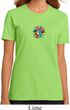 Ladies Yoga Shirt Hippie Sun Patch Middle Print Organic Tee T-Shirt
