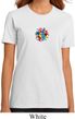 Ladies Yoga Shirt Hippie Sun Patch Middle Print Organic Tee T-Shirt
