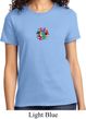 Ladies Yoga Shirt Hippie Sun Patch Middle Print Tee T-Shirt