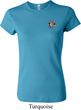 Ladies Yoga Shirt Hippie Sun Patch Pocket Print Crewneck Tee T-Shirt
