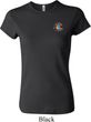 Ladies Yoga Shirt Hippie Sun Patch Pocket Print Crewneck Tee T-Shirt