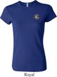Ladies Yoga Shirt Hippie Sun Patch Pocket Print Crewneck Tee T-Shirt