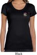 Ladies Yoga Shirt Hippie Sun Patch Pocket Print Scoop Neck Tee T-Shirt