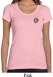 Ladies Yoga Shirt Hippie Sun Patch Pocket Print Scoop Neck Tee T-Shirt
