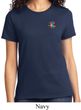 Ladies Yoga Shirt Hippie Sun Patch Pocket Print Tee T-Shirt
