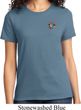 Ladies Yoga Shirt Hippie Sun Patch Pocket Print Tee T-Shirt