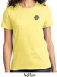 Ladies Yoga Shirt Hippie Sun Patch Pocket Print Tee T-Shirt