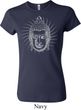 Ladies Yoga Shirt Iconic Buddha Crewneck Tee T-Shirt