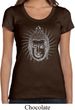 Ladies Yoga Shirt Iconic Buddha Scoop Neck Tee T-Shirt