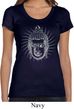 Ladies Yoga Shirt Iconic Buddha Scoop Neck Tee T-Shirt