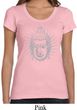 Ladies Yoga Shirt Iconic Buddha Scoop Neck Tee T-Shirt