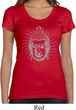 Ladies Yoga Shirt Iconic Buddha Scoop Neck Tee T-Shirt