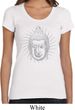 Ladies Yoga Shirt Iconic Buddha Scoop Neck Tee T-Shirt