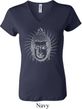 Ladies Yoga Shirt Iconic Buddha V-neck Tee T-Shirt