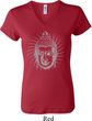 Ladies Yoga Shirt Iconic Buddha V-neck Tee T-Shirt