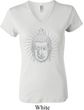 Ladies Yoga Shirt Iconic Buddha V-neck Tee T-Shirt