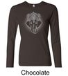 Ladies Yoga Shirt Iconic Ganesha Long Sleeve Tee T-Shirt