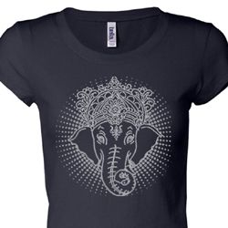 Ladies Yoga Shirt Iconic Ganesha Longer Length Tee T-Shirt