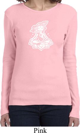 Ladies Yoga Shirt Krishna Long Sleeve Tee T-Shirt
