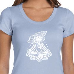 Ladies Yoga Shirt Krishna Scoop Neck Tee T-Shirt Ladies Yoga Shirt Krishna Scoop Neck Tee T-Shirt