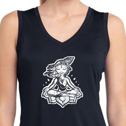 Ladies Yoga Shirt Krishna Sleeveless Moisture Wicking Tee T-Shirt Ladies Yoga Shirt Krishna Sleeveless Moisture Wicking Tee T-Shirt