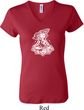 Ladies Yoga Shirt Krishna V-neck Tee T-Shirt