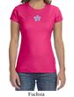 Ladies Yoga Shirt Layered Flower Patch Crewneck Tee T-Shirt