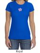 Ladies Yoga Shirt Layered Flower Patch Crewneck Tee T-Shirt