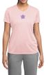 Ladies Yoga Shirt Layered Flower Patch Moisture Wicking Tee T-Shirt