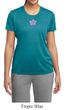 Ladies Yoga Shirt Layered Flower Patch Moisture Wicking Tee T-Shirt