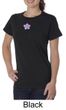 Ladies Yoga Shirt Layered Flower Patch Organic Tee T-Shirt