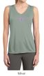 Ladies Yoga Shirt Layered Flower Patch Sleeveless Moisture Wicking Tee