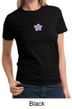 Ladies Yoga Shirt Layered Flower Patch Tee T-Shirt