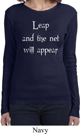 Ladies Yoga Shirt Leap Long Sleeve Tee T-Shirt