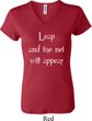Ladies Yoga Shirt Leap V-neck Tee T-Shirt