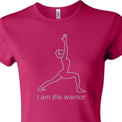 Ladies Yoga Shirt Line Warrior Crewneck Tee T-Shirt