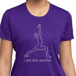 Ladies Yoga Shirt Line Warrior Moisture Wicking Tee T-Shirt