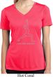 Ladies Yoga Shirt Line Warrior Moisture Wicking V-neck Tee T-Shirt