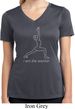 Ladies Yoga Shirt Line Warrior Moisture Wicking V-neck Tee T-Shirt