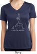 Ladies Yoga Shirt Line Warrior Moisture Wicking V-neck Tee T-Shirt