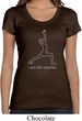 Ladies Yoga Shirt Line Warrior Scoop Neck Tee T-Shirt