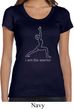 Ladies Yoga Shirt Line Warrior Scoop Neck Tee T-Shirt