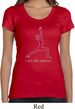 Ladies Yoga Shirt Line Warrior Scoop Neck Tee T-Shirt