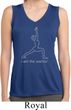 Ladies Yoga Shirt Line Warrior Sleeveless Moisture Wicking Tee T-Shirt