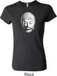 Ladies Yoga Shirt Little Buddha Head Crewneck Tee T-Shirt