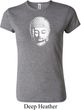 Ladies Yoga Shirt Little Buddha Head Crewneck Tee T-Shirt