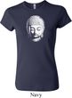 Ladies Yoga Shirt Little Buddha Head Crewneck Tee T-Shirt